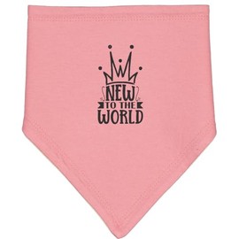 inktastic New To the World Baby Bandana Bib Mauve and Natural 46a49