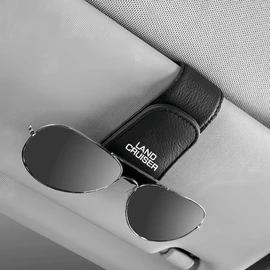 Land Cruiser Dedicated Glasses Holder for Cars, LAND CRUISER Logo, Sunglass Holder, Land Cruiser 60, 70, 80, 100, 150, 200, 250, 300 Series, Suitable for Cars, Ticket Card Holder, Leather, Sunglasses