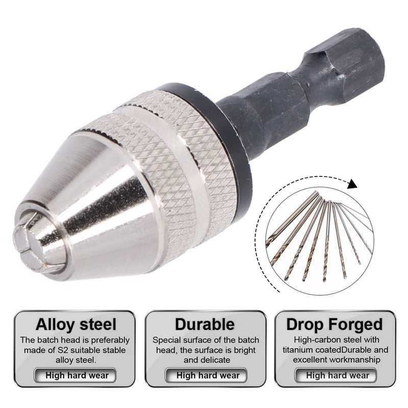 Electric Grinder Drill Chuck, Mini Drill, Keyless Chuck Conversion Adapter,