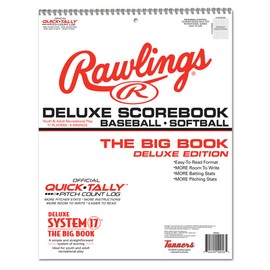 Rawlings | SYSTEM-17 Deluxe System - Cuaderno de puntuaciones de béisbol/softbol | Extragrande 11 x 14 Pulgadas
