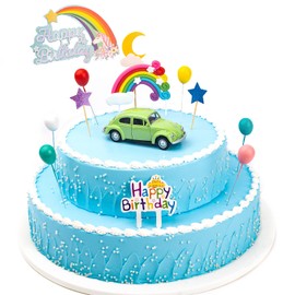 Berry President Classic 1967 Volkswagen Vw Classic Beetle Bug Vintage 1/32 Scale Diecast Metal Pull Back Car Model Toy for Gift Kids (LightGreen)