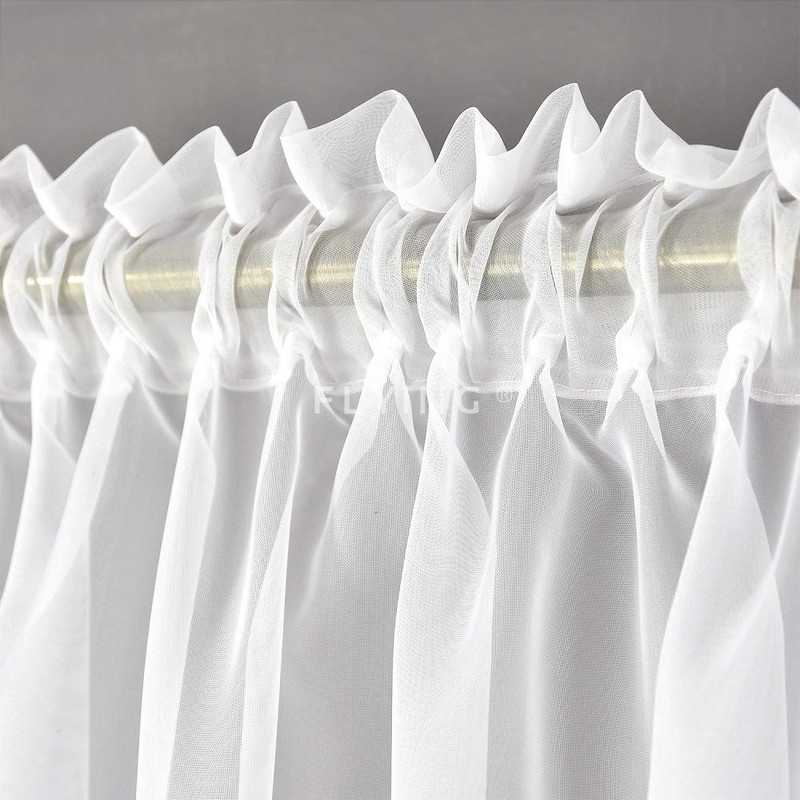 FKL Top Ready-Made Voile Curtain Top Design Set Beautiful Living