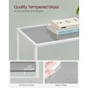 VASAGLE Entryway Table, Console Table, Tempered Glass Tabletop, Modern Sofa