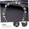 Baluue 1pc Bridal Hair Wreath Rhinestones Leaf Headband Hair Accessory