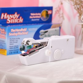 Mini Handheld Sewing Machine Portable Electric Hand Sewing Machine Quick Repairing Suitable for Home Travel Clothes Cloth Curtain