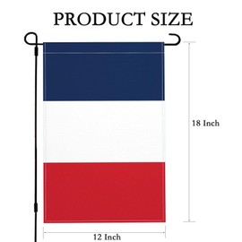 French Flag Small Mini France Garden Flags 12x18 Double Sided Weather Resistant Yard Flags for Outdoor Decor (France)