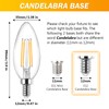 Ascher E12 Candelabra LED Light Bulbs 60 Watt Equivalent, Warm
