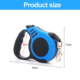 Retractable Lead for Dogs, 5 m Retractable Lead with Handle, for Small and Medium Dogs Under 15 kg, Blue