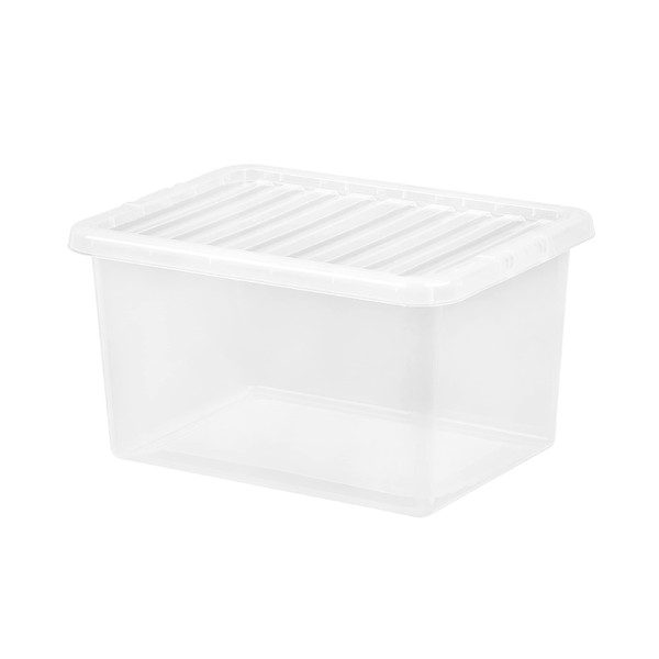 (Set of 4) 25L 25 Litre Crystal Clear Plastic Storage