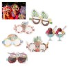 18pcs Paper Eyeglasses 6 Styles Funny Hawaiian Paper Sunglasses for