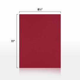 8 1/2 x 11 Cardstock - Garnet Red (50 Qty.)