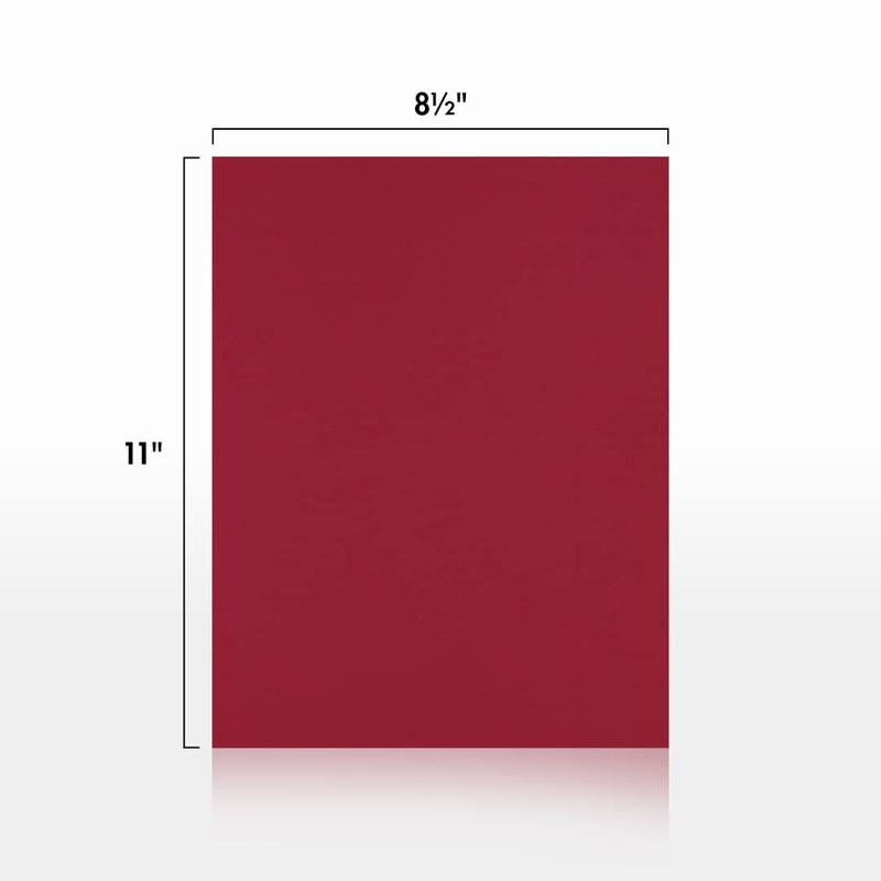 8 1/2 x 11 Cardstock - Garnet Red (50 Qty.)