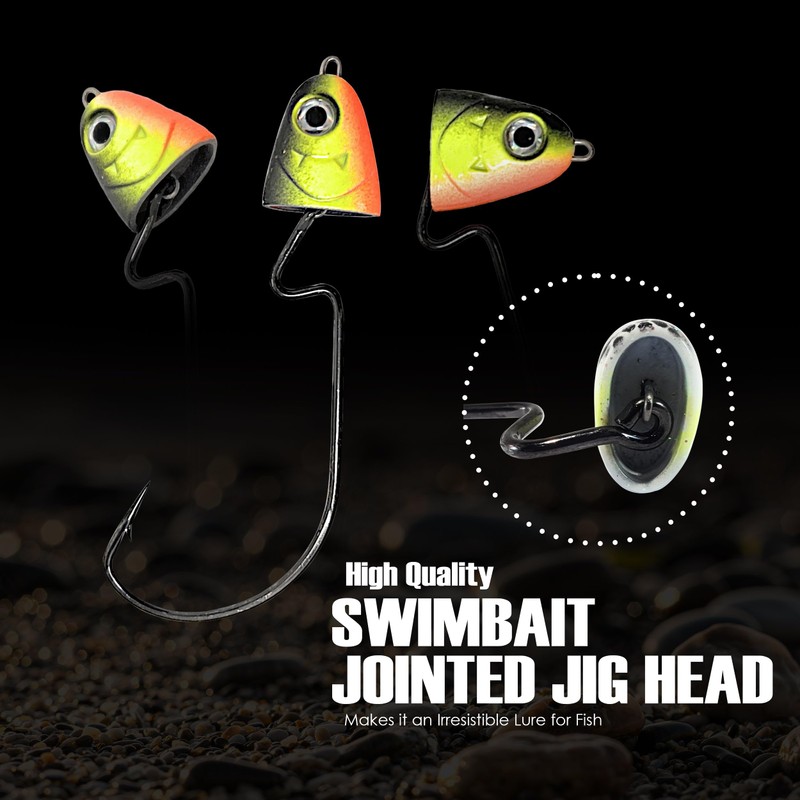 Reaction Tackle Swimbait Swing Jig Heads Blue Gizzard 3/4