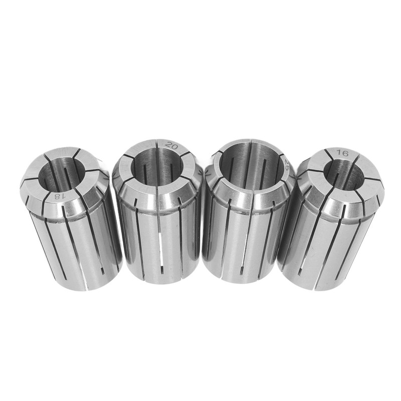 4PCS OZ25 Collets with Wrench Spring Steel Cutting Collet Set