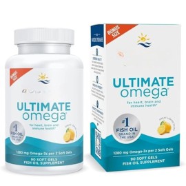 Nordic Naturals Ultimate Omega 3 - 1280 mg 180 Softgels Lemon Flavor Exp 09/2027