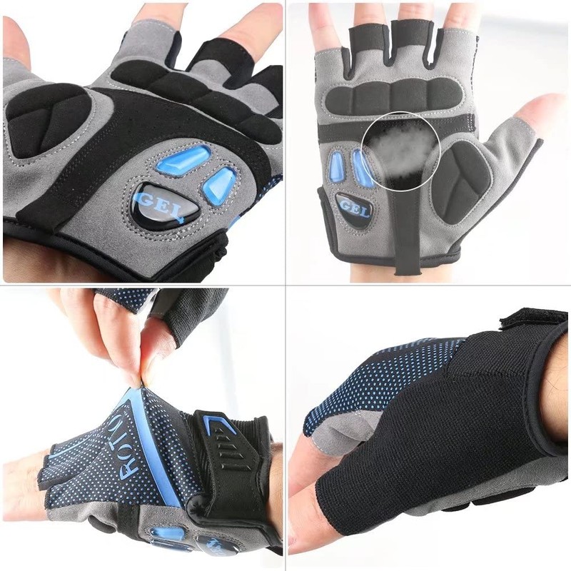 ROTTO Cycling Gloves Men's Half Finger Gloves