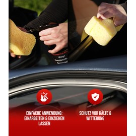 Porzelack® Rubber Care & Plastic Care 375 ml - 2-in-1 Car Exterior Care for Rubber & Plastic - Protection Against Cold & Weather - For Door & Rest