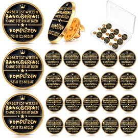 Cindeer Pack of 24 Team Gift Thank You Gift for Colleagues Work Is Like A Bank Robbery Employee Pins 3/4 Inch Inspirational Pin Small Employee Gift for Women Men, Metal, Alloy