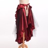 BLESSUME Victorian Ruffle Bustle Skirt/Cape (Red)