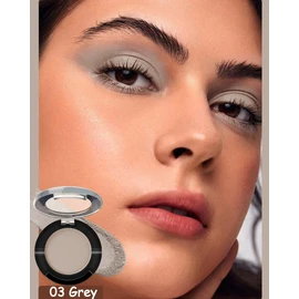 Single Lidschatten-Palette, matt, Grau, matt, Lidschatten, lange Lebensdauer, wasserfest, schweißfest, hochpigmentiert, feine Textur, leicht zu schminken, Make-up-Palette für Augen und Damen. 03
