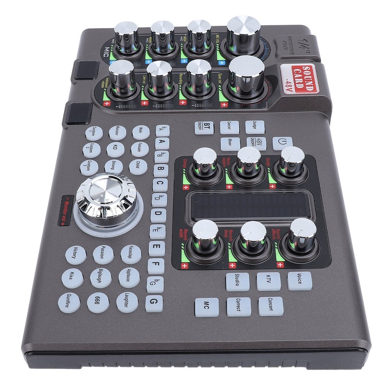 Digital Sound Card Professional Treble Bass Adjustable One Click Noise