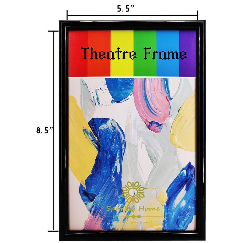 SparklyHome 8 Pack, Black Theatre Frame, Theatre Bill Frame, Holds