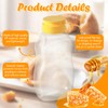 Sekonow 4Pcs 10oz Clear Plastic Honey Bottles, Refillable Empty Honey