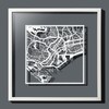 Singapore Paper Cut Map White 30x30 cm Paper Art