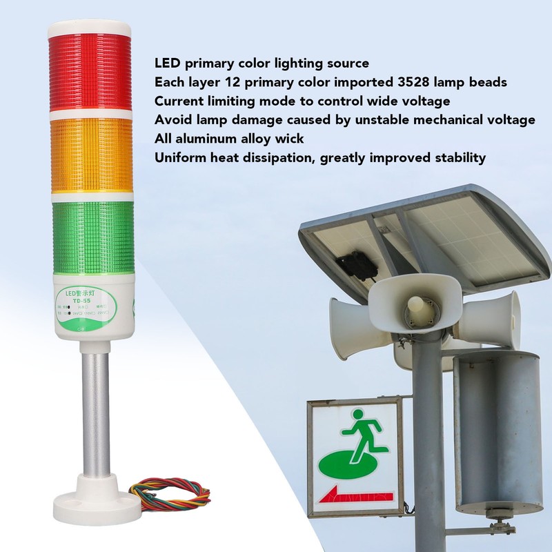 LED Stack Tower Light Industrial Warning Column Signal Indicator Lamp