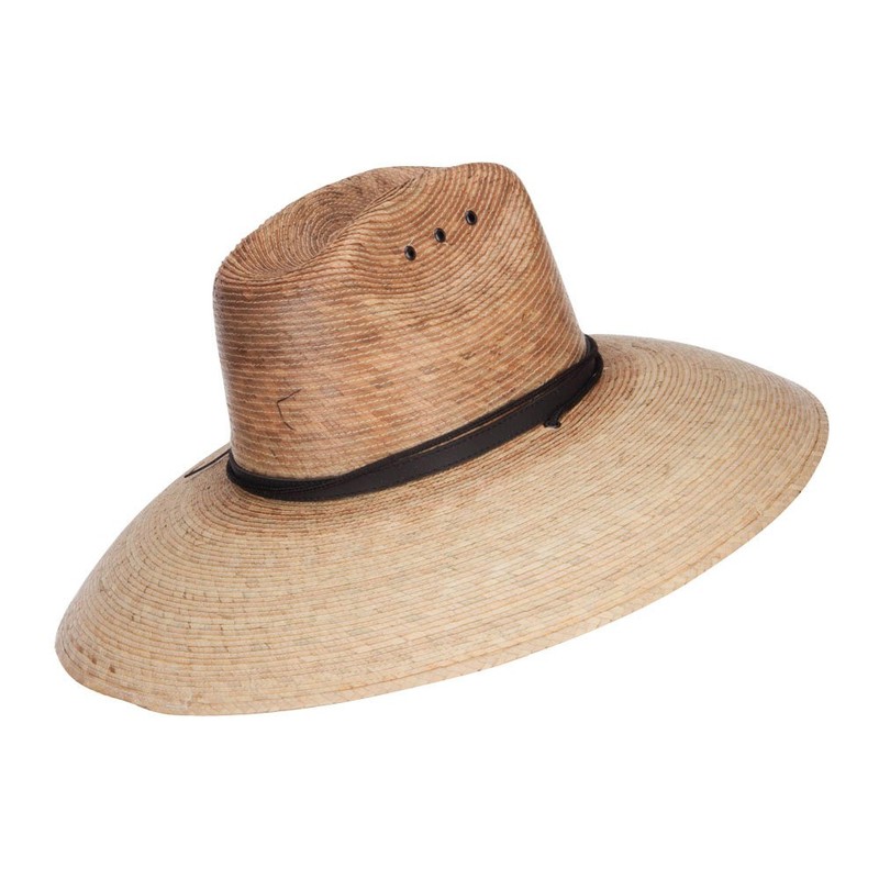 Palm Braid Band Lifeguard Hat - Dk Palm L