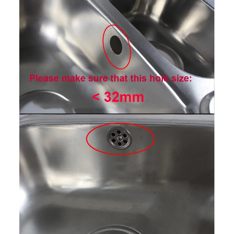 2x Overflow Pipes, Overflow Tube for Sink Extendible, Circular Interface(Size: