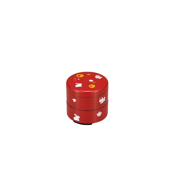 Tatsumiya Hospitality Mini Round Heavy Delicacies Red Small Size (Approx.):