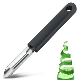 Potato Peeler, Peeler, Plastic, Black, 19 cm, Vegetable Peeler, Stainless Steel, Partially Matted