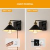 Bedside Wall Mount Light with Dimmable Switch and Outlet, Swing