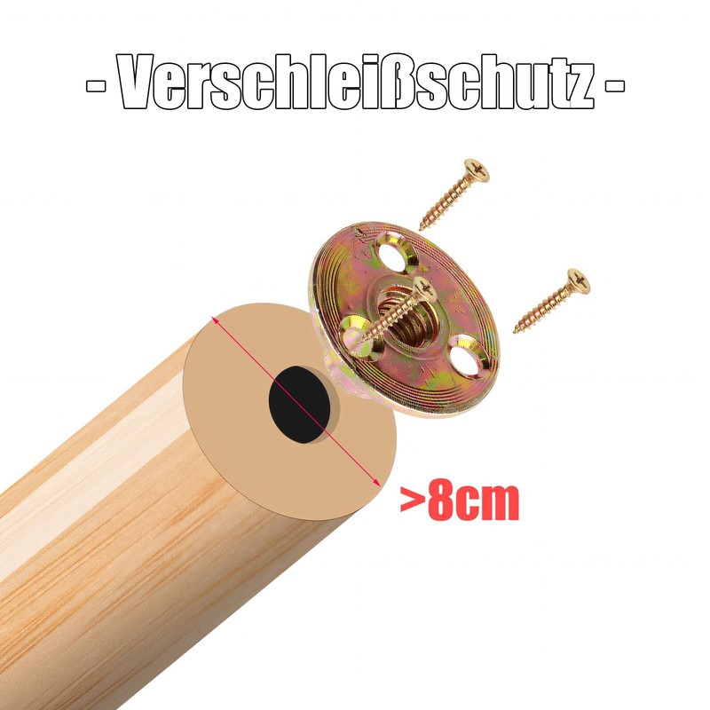 10er-Satz M10-Muttern, T-Flansch-Muttern, Einschraubmuttern, Rundfuß, Einpressmuttern zur Befestigung, Verbindungsmöbel (M10)