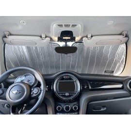 YelloPro Custom Fit Front Windshield Sunshade for 2015 2016 2017 2018 2019 2020 2021 2022 2023 2024 Mini Hardtop 4 Door, Cooper, Cooper S, John Cooper Works, UV Protection Accessories [Made in USA]