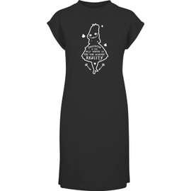 Hippowarehouse Imagination is The Only Weapon in The War Against Reality Quote t-Shirt Dress Women's Adults Nightie Nightdress Black