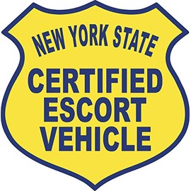 Designer Signs - Certified Escort Vehicle Sign - Choose a Pilot Car Magnet or a Long Term Outdoor Decal