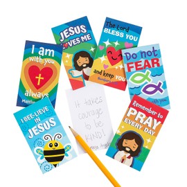 Fun Express Mini Religious Notepad Assortment, Bulk 72 Pc