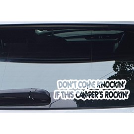 Campervan Sticker Don't Come Knockin IF This CAMPER'S Rockin Funny Bumper Window