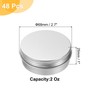 uxcell 2 Oz Tin Cans, 48 Pcs Aluminum Round Tins,