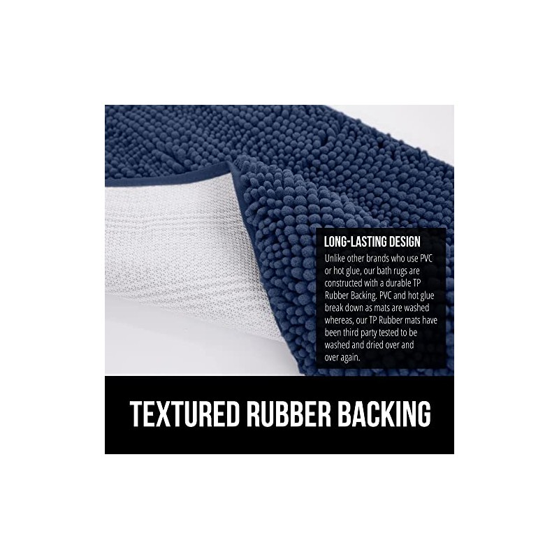 GORILLA GRIP GORILLA GRIP Bath Rug Mat 48x24, Thick Soft