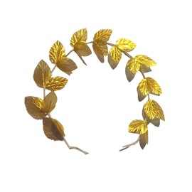 Hoshisea Goddess Crown, Leaf Headband, Wedding Hair Band, Gold, Goddess Headpiece, Used for Bridal Jewellery, Gold Leaf Headpiece, 13 x 6.7 x 15 cm (Gold), Non-precious metal, Hessonite