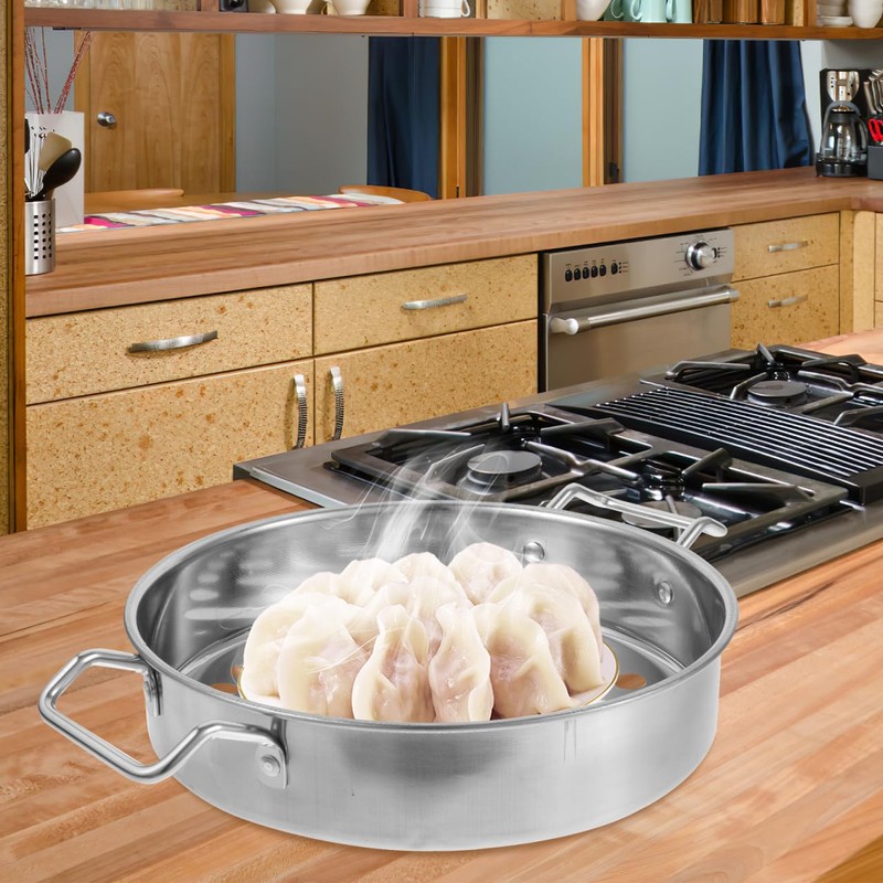 Housoutil Big Hole Colander with Handle, Stainless Steel hole Colander