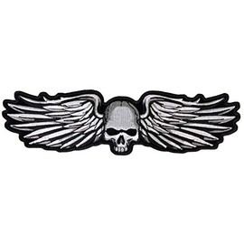 Hot Leathers-PPA6810 Skull and Wings Patch (Multicolor, 5" Width x 2" Height)