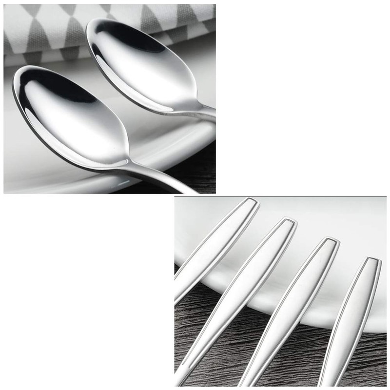 Annkky 12-Piece Stainless Steel Long Handle Coffee Tea Mixing Spoons,