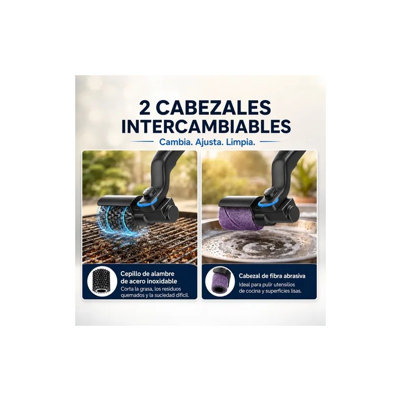 Cepillo Eléctrico Para Asador Bbq 3 Velocidades De Limpieza