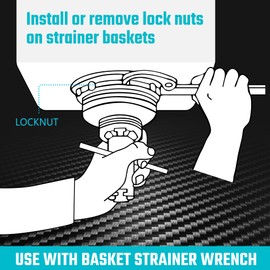 DURATECH Sink Strainer Lock Nut Wrench, Adjustable up to 4-3⁄4" Capacity Upgrade Jaw, for Install or Remove Strainer Basket Lock Nuts