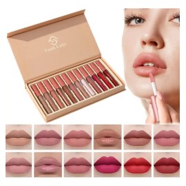 12 Colores Set Labiales Mate Larga Duracion PintalabioRegalos 12 horasBrillo de labios hidratante                                                     