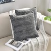 YUSOKI Luxury Faux Fur Throw Pillow Covers-18 x18,Set of 2-Decorative